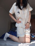 貓人 MiiOW睡衣女士夏季2025年新款帶胸墊冰絲云朵棉質(zhì)可外穿夏天短袖家居服 彩藍條紋熊貓【兩件套帶胸墊】 M 身高155-160cm/體重約80-95斤 曬單實拍圖