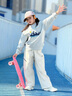 NAUTICA童裝 男童女童戶外機(jī)能長(zhǎng)褲2025早春季兒童傘褲大童工裝褲子 米白 140 曬單實(shí)拍圖