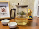千絲家 茶壺泡茶家用2024新款茶水分離辦公室泡茶杯玻璃泡茶壺茶具 月白胡桃木飄逸杯-握柄 750ml 曬單實拍圖