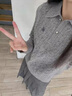 茵曼（INMAN）毛衣女POLO領(lǐng)2025春季套頭針織衫女裝新款通勤長袖毛衣上衣 格調(diào)灰 S 曬單實拍圖