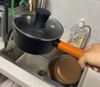 樂(lè )扣樂(lè )扣小奶鍋不粘鍋寶寶輔食鍋煎煮一體不粘泡面鍋家用小煮鍋熱奶鍋 元氣橙 16cm 曬單實(shí)拍圖