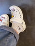 CORCS CROCS 夏季新款貝雅洞洞鞋男女戶外涼拖鞋男士沙灘鞋 白色 38 曬單實(shí)拍圖