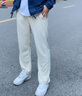 頂峰保羅（Dingfengbaoluo）港風休閑褲男春季直筒日系文藝簡約百搭純色長褲子2507卡其L 曬單實拍圖