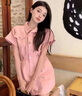 瑞秋兒短袖連衣裙女夏季新款女裝韓版小眾設(shè)計氣質(zhì)收腰顯瘦A字短裙子 粉紅色 S 曬單實拍圖