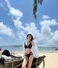 DK泳衣女新款bikini性感三角比基尼韓國顯瘦聚攏分體游泳裝 黑色 L 曬單實(shí)拍圖