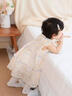 哈羅小黃鴨HAL.DUCK女童連衣裙夏季2025新款兒童洋氣短袖女寶寶薄款雪紡夏裝公主裙子 彩色 90 cm 曬單實拍圖