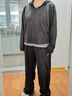 俞兆林（YUZHAOLIN）休閑套裝2025年春裝假兩件運(yùn)動(dòng)風(fēng)連帽上衣搭直筒褲兩件套 Y51K078 曬單實(shí)拍圖