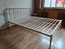天壇家具鐵藝床經(jīng)典單雙人鋼木鐵床現(xiàn)代環(huán)保簡(jiǎn)約小戶型黑白色鐵藝婚床 鐵藝床（芝士白） 1.8*2.0m 曬單實(shí)拍圖
