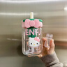 聚莜家玻璃杯女生高顏值吸管水杯茶水分離泡茶杯2025新款家用辦公室茶杯 吸管杯660ML【帶茶漏+KT貓3D貼】 曬單實拍圖