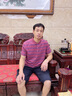 老爺車父親節(jié)禮物實用送爸爸T恤男士中老年人衣服純棉短袖40-50歲夏季衫 紅色0982020086 M (170) 建議120-135斤 曬單實拍圖
