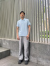 利郎輕時(shí)尚男裝【漸變LOGO】POLO衫男涼感吸濕速干輕薄運(yùn)動(dòng)針織短袖 天藍(lán) XL (175) 曬單實(shí)拍圖