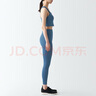 無(wú)印良品（MUJI） Walker 女式 易干 收腿褲 BIH02A3S 打底褲 藍(lán)色 XL 曬單實(shí)拍圖