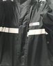QIAN防暴雨應急救援反光條大面罩防雨雨衣套裝 藏青 XL 曬單實(shí)拍圖