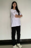 安踏t恤女2025夏季新款寬松大碼薄款透氣運動(dòng)服打底百搭休閑短袖【棉質(zhì)親膚-92棉8氨綸】純凈白L /175 /男女同款 曬單實(shí)拍圖