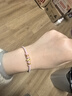 福萌轉(zhuǎn)運(yùn)珠手鏈字母黃金足金女串珠diy手串紅繩項(xiàng)鏈情人節(jié)禮物 足金字母Y 曬單實(shí)拍圖