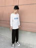 LI-NING KIDS李寧兒童褲子夏季薄款男童長褲中大童跑步運動速干褲青少年防蚊褲 黑色-收口【速干透氣】 170 cm 曬單實拍圖