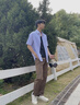 名創(chuàng)優(yōu)品（MINISO）褲子男款2025夏季新款耐磨彎刀褲咖啡色美式休閑復(fù)古百搭工裝褲男 咖啡 2XL 185(體重160-180斤) 曬單實(shí)拍圖