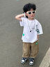 G.DUCKKIDS小黃鴨童裝男童夏季套裝2025新款中小兒童衣服男孩短袖T恤兩件套 恐龍 80 7-11月(建議寶寶75-85cm)cm 曬單實(shí)拍圖