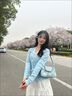 蝶嬌諾（DIEJIAONUO）連衣裙子女裝2025年春季新款純欲風(fēng)甜辣妹韓系氛圍感穿搭女套裝 假兩件上衣+裙子 S 曬單實拍圖