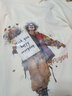 POUM純棉短袖t恤男藝術(shù)人物印花寬松打底衫新款潮牌半袖上衣休閑男裝 LJWP-G291杏色 L 曬單實(shí)拍圖