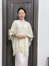 北極絨披肩女春秋季旗袍披肩鏤空流蘇時(shí)尚外搭清新白色斗篷空調房百搭款奶白色 曬單實(shí)拍圖