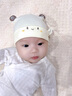 兔兔大文嬰幼兒帽子春夏季新生兒胎帽0-3-6個月男女寶寶a類純棉護鹵門帽 小貓咪+可愛笑臉(黃色 2個裝) 頭圍32-38cm(建議0-4個月) 曬單實拍圖