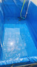 龍帆帆布魚(yú)池家用養魚(yú)水箱戶(hù)外養殖水池大型刀刮布加厚防水布油布篷布 500g特厚款【0.8米高】不帶支架 1*1m 曬單實(shí)拍圖