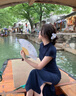 派吉鯊新中式改良旗袍開叉連衣裙女夏季年輕款少女中國風(fēng)氣質(zhì)修身包臀裙 藏青色 S 曬單實(shí)拍圖