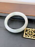 中國黃金（CHINA GOLD）冰透飄花手鐲女款金絲玉鐲子生日情人七夕情人節(jié)禮物送女朋友老婆 天山翠玉手鐲【54圈口】 曬單實拍圖