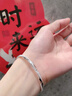 COISE 情侶手鐲一對莫比烏斯環(huán)銀手鐲999足銀鐲子七夕禮物送女友 精美玫瑰禮盒-請勿單拍 曬單實(shí)拍圖
