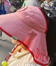 OEMG兒童防曬遮陽(yáng)帽夏季男女孩童戶外空頂防外紫線大檐護(hù)頸披肩漁夫帽 兒童空頂蘋(píng)果披肩-玫粉 曬單實(shí)拍圖