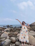 柏潮波西米亞風(fēng)吊帶連衣裙女夏法式感仙氣小個(gè)子海邊度假沙灘長(cháng)裙 圖片色 透氣 吸汗 S 曬單實(shí)拍圖