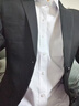 雀之音【順豐次/隔日達(dá)】西服套裝男士商務(wù)修身西裝職業(yè)裝純黑西裝外套 （單件裝）黑色西裝外套 2XL 180【150-165斤】 曬單實(shí)拍圖