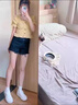 百麗踏真皮女鞋踩屎感孕婦小白鞋百搭板鞋防滑小碼34不累腳老爹運動(dòng)鞋女 米色 36 曬單實(shí)拍圖