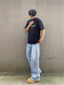 卡賓（CABBEEN）【索羅娜涼感】短袖男士T恤激光燒花舒適百搭休閑夏季短袖T恤男 煤黑色01（寬松版型） XL /180/52 曬單實拍圖