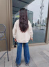 兜兜王國女童衛(wèi)衣2025新款兒童春秋洋氣時(shí)髦上衣女孩大童春裝網(wǎng)紅炸街衣服 米色 150 【建議身高140cm-150cm】 曬單實(shí)拍圖