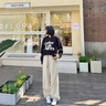 VETECOCOFF美式傘兵褶皺休閑褲男夏季冰絲薄款2025新款寬松直筒闊腿工裝長(cháng)褲 杏色 XL 【建議110斤-130斤】 曬單實(shí)拍圖