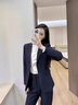 源菲埡正裝女套裝2025新款大學(xué)生面試黑色西裝外套新款小個(gè)子職業(yè)工作服 藏青色西裝 L 曬單實(shí)拍圖