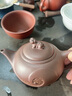 璽翰雅（ROYHOYE）宜興紫砂壺原礦紫泥茶具套裝純手工茶壺單壺大容量家用泡茶生肖壺 豬小款茶壺 230ML 曬單實(shí)拍圖