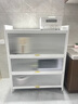 日本MUJU金屬餐邊柜子儲物柜茶水柜客廳廚房收納斗柜靠墻邊置物柜 奶酪白【4層長(cháng)60】金屬餐邊柜 曬單實(shí)拍圖