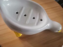 恒智佳陶瓷瀝水肥皂盒洗手臺香皂盒浴室排水置物架創(chuàng  )意鴨子置物臺 陶瓷小黃鴨肥皂盒 曬單實(shí)拍圖