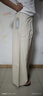馬登夏季新款寬松闊腿褲Vintage日雜風(fēng)直筒長(zhǎng)褲子又a又颯潮流休閑褲女 象牙白 馬登工裝 M 曬單實(shí)拍圖