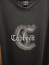 卡賓（CABBEEN）【燙鉆印花】涼感高級(jí)短袖T恤男裝2025夏季新款圓領(lǐng)上衣男 煤黑色01（舒適版型） L /175/50 曬單實(shí)拍圖