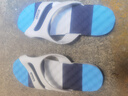 漫兮楠885人好評韓版拖鞋男士夏季一字拖情侶款沙灘鞋涼鞋室外休閑防滑 -1藍 46 曬單實(shí)拍圖