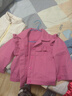 G.duck小黃鴨女童外套春秋季小香風(fēng)洋氣潮流中小童上檔次純色寶寶夾克衫 女童玫紅色外套  110 (建議身高100厘米左右) 曬單實(shí)拍圖