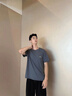 真維斯（JEANSWEST）速干短袖t恤男士夏季2025新款寬松冰絲涼感輕薄透氣快干半袖體恤 深灰 旅游山_K 2XL 曬單實拍圖