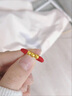 傾愛黃金戒指女款轉運珠999足金小金珠手工編織戒指送女友 金豆豆紅繩戒指（圈號聯(lián)系客服） 曬單實拍圖