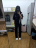 雪德雅（XUEDEYA）混的短袖2025新款夏季斜肩印花短袖t恤男女同款混的人 黑色:T25 L 曬單實(shí)拍圖