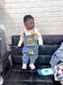 G.DUCKKIDS小黃鴨童裝男女童套裝春秋一歲寶寶衣服兒童春裝卡通背帶褲兩件套 藍色 90 cm 曬單實(shí)拍圖