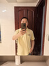 金利來金利來GY短袖POLO衫男士2025夏季新款休閑t恤衫翻領(lǐng)百搭體恤上衣 淺黃 2XL 曬單實(shí)拍圖
